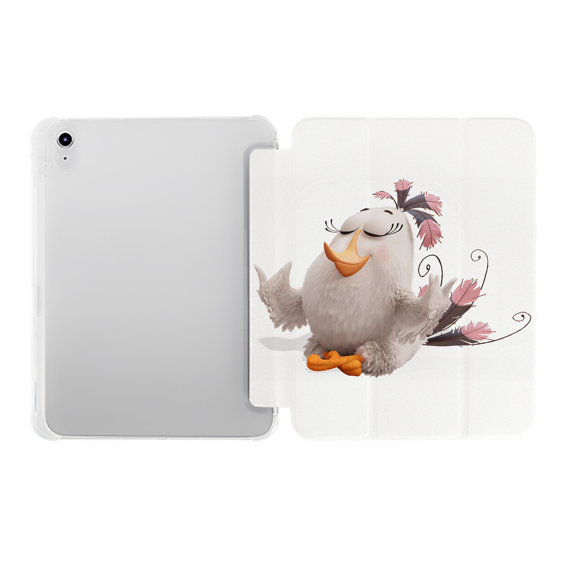 （画像用） Angry Birds アングリーバード IPad ケース ペン収納付き 三つ折りスタンド PUレザー×シリコン 対応機種9.5/10.5/10.9インチ
